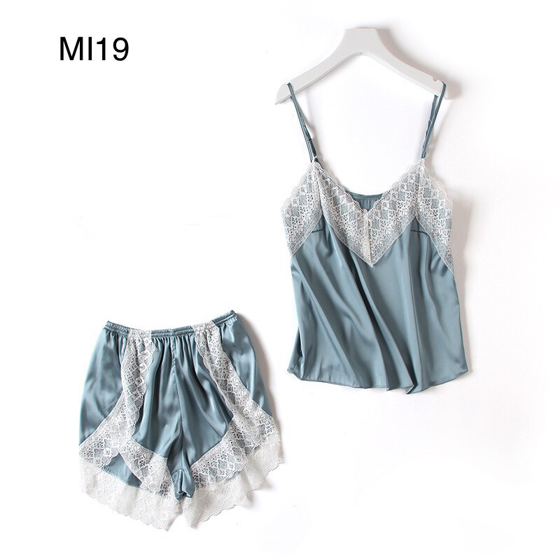 [MIAB15 giảm 15% đơn 289K] Set quần áo ngủ lụa 2 dây MIA BRA M19 | BigBuy360 - bigbuy360.vn