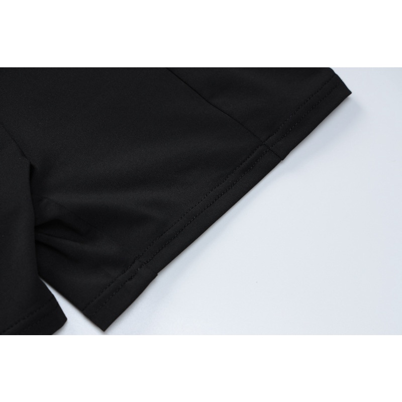 Jumpsuit Cổ Cao Tay Dài Khoá Kéo Hoạ Tiết Chữ Thêu Thiết Kế Hợp Thời Trang