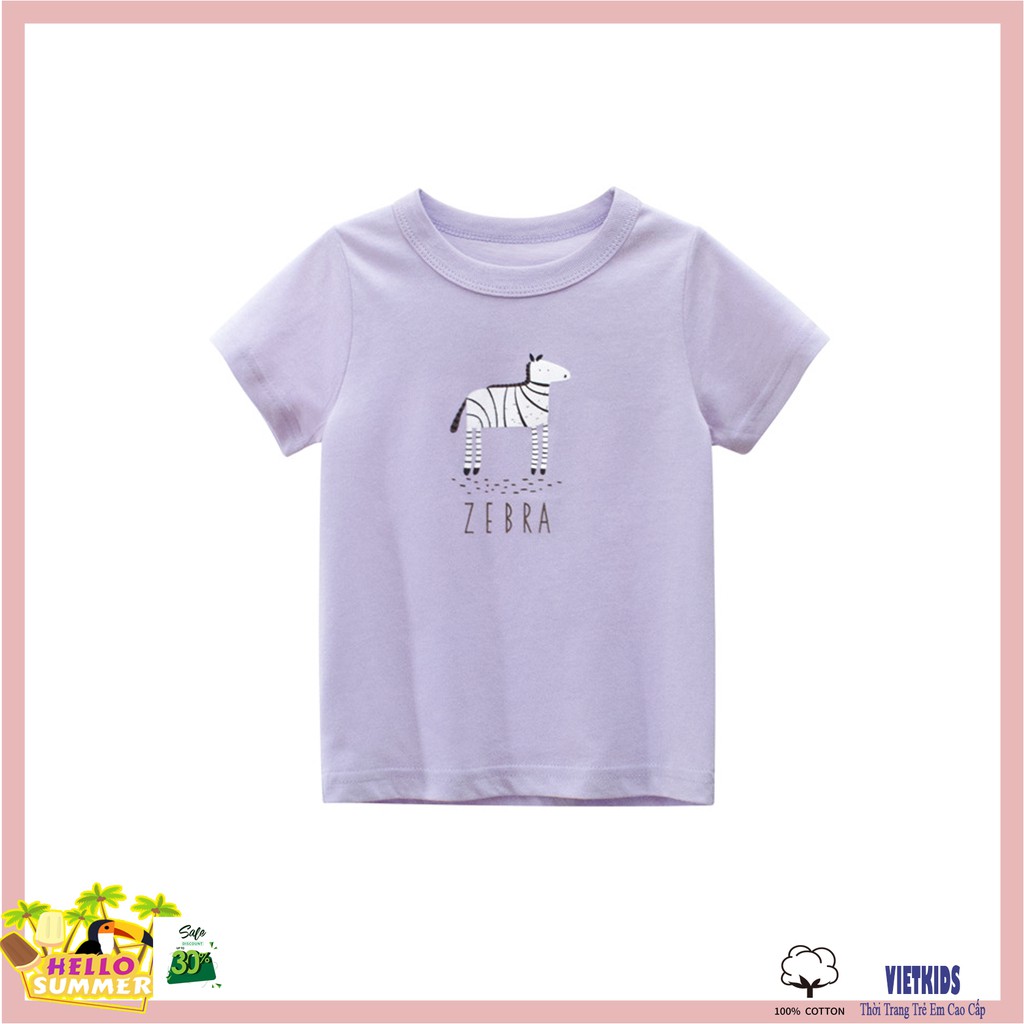 [1-10 tuổi/100% cotton]Áo Phông/Áo Thun Cộc Tay cho bé Gái chất vải cực thoáng mát, màu sắc đa dạng, hình đáng yêu