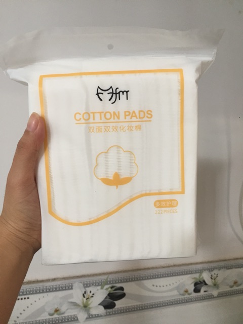 Gói 222 miếng Bông Tẩy Trang 3 lớp COTTON PADS 100% cotton (giá siêu rẻ)