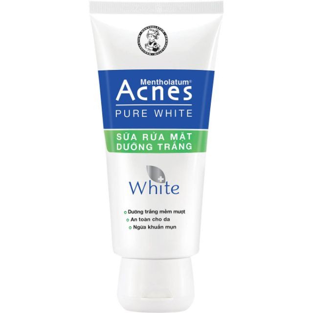 Sữa rửa mặt dưỡng trắng Acnes Pure White (tuýp 100g)