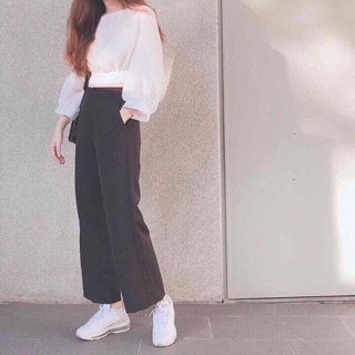 ÁO CROPTOP TAY PHỒNG NƠ LƯNG (KÈM HÌNH THẬT)