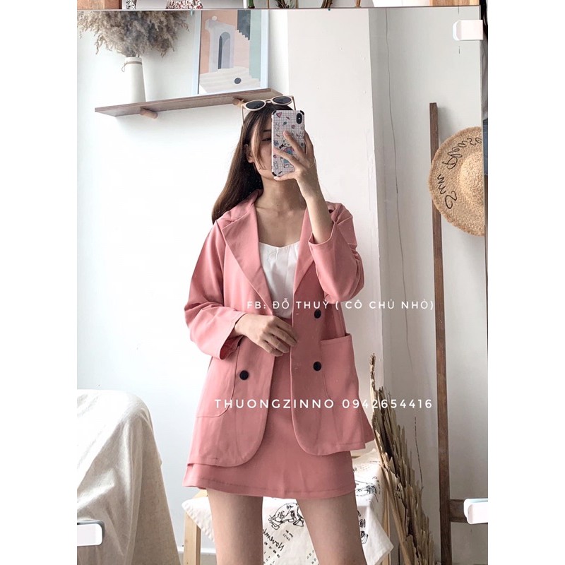 [Ảnh thật/Video] Set áo blazer kèm chân váy set 2 món siêu đẹp