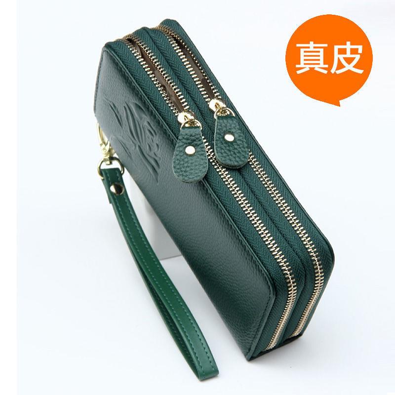 Ví Dài Bằng Da Có Khóa Kéo Sức Chứa Lớn Thời Trang Cho Nữ