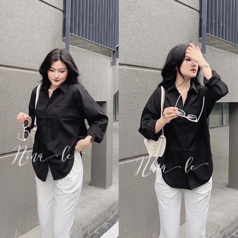 Sơ Mi Đũi Một Túi Tay Dài Cao Cấp Mềm Mịn Ít Nhăn Nhiều Màu Kèm Ảnh Thật Mã 5454🌈 Chizi Shop