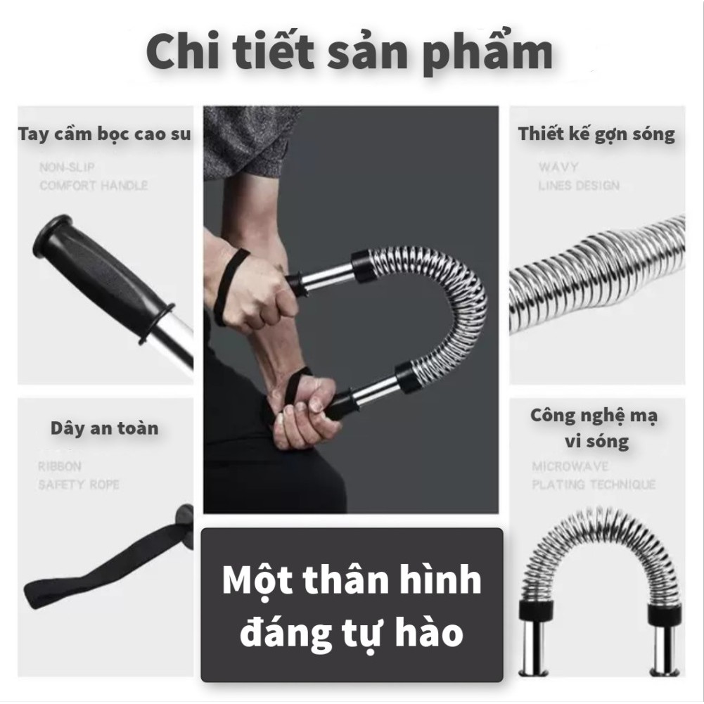 Gậy tập cơ bắp 40kg dang cho Nam Nữ - Hỗ trợ tập GYM tại nhà hiệu quả