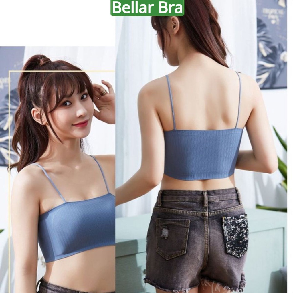 Áo bra nữ, Bra nữ 2 dây không gọng, Áo có dây vai, chất vải đúc su co giãn rất tốt, mặc rất mịn và êm B017