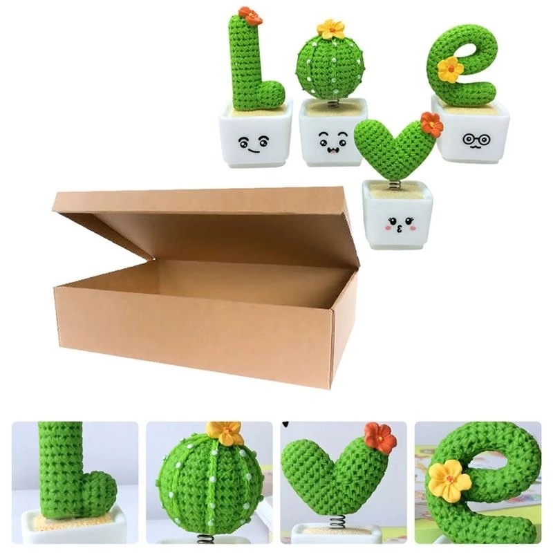 Chậu cây xương rồng nhân tạo mini bằng nhựa sáng tạo dùng để trang trí nhà cửa / văn phòng