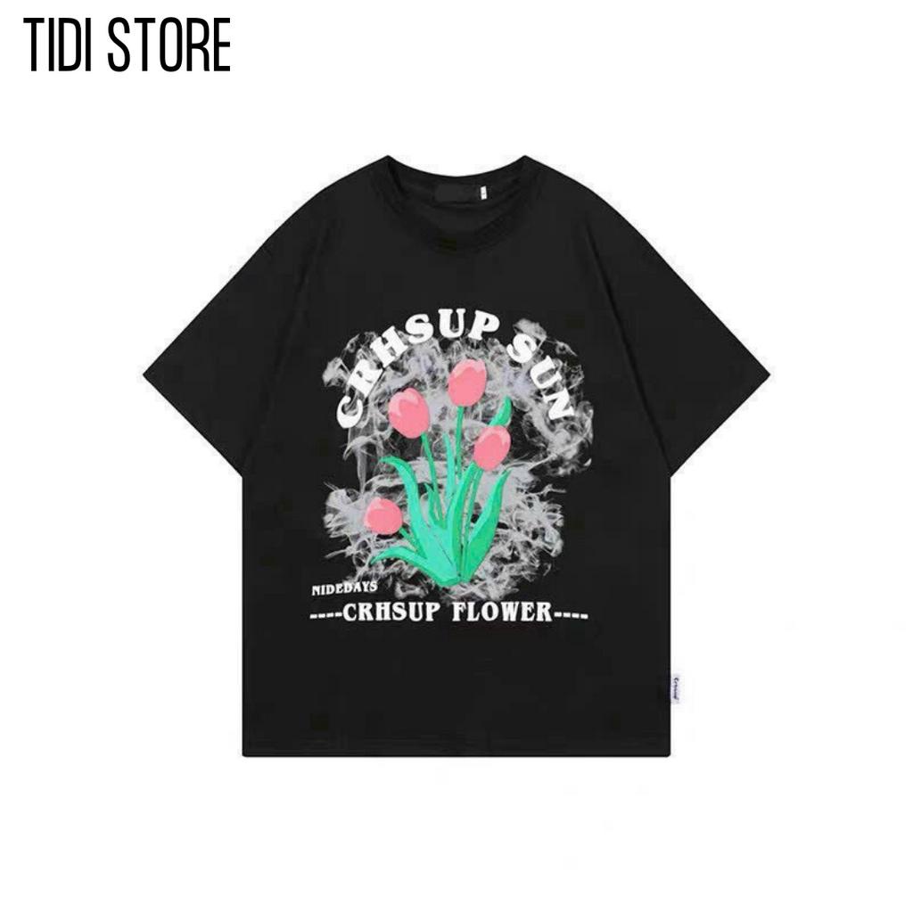 Áo thun form rộng tay lỡ unisex nam nữ in hình đẹp trẻ trung vải cotton dày dặn TH13