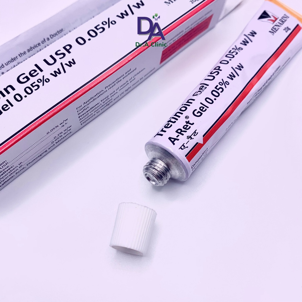 Tretinoin Aret Ấn Độ 0.025 0.05 0.1 Chính Hãng Dr.A Clinic dưỡng da căng bóng, tái tạo trẻ hoá da