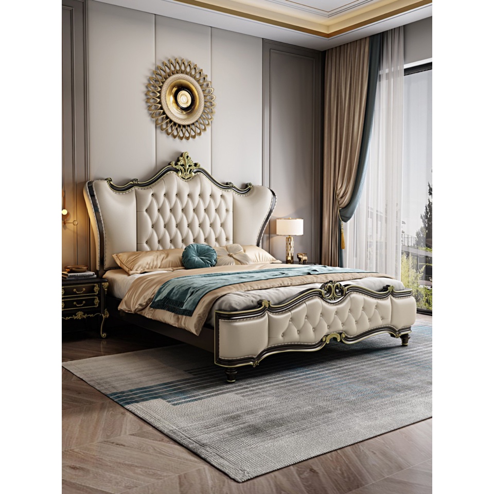 Giường ngủ tân cổ điển nhập khẩu - Giường bọc nệm cao cấp