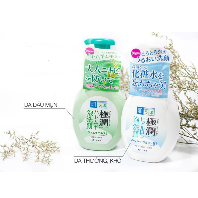 [Nội Địa Nhật] Sữa Rửa Mặt Tạo Bọt Hada Labo 160ml ( Màu Xanh, Trắng )