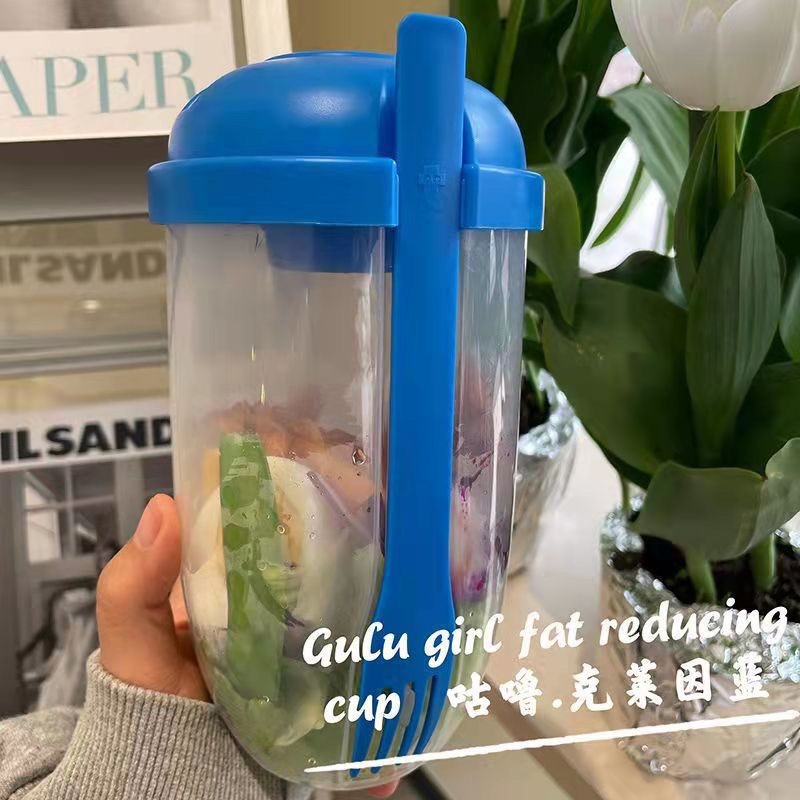 Cốc đựng salad, trái cây ăn kiêng,eatclean 800ml tiện lợi có đựng nước sốt