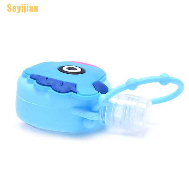 Giá đỡ chai nước rửa tay 30ml bằng silicon kiểu dáng hoạt hình dễ thương tiện dụng