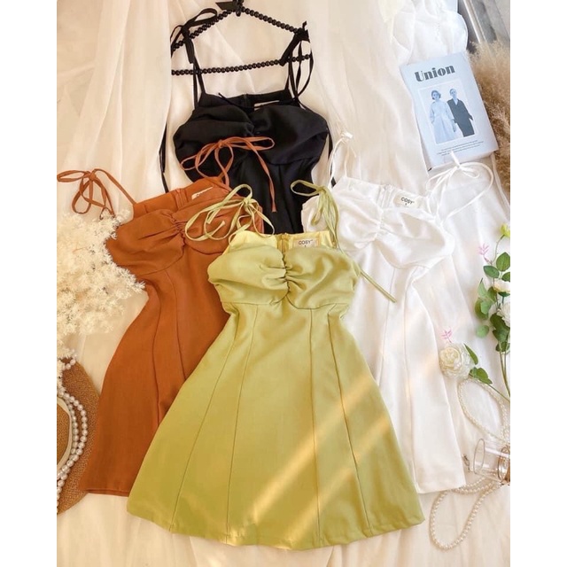 Đầm Váy 2 Dây Nhún Ngực Xoè 8 Mảnh