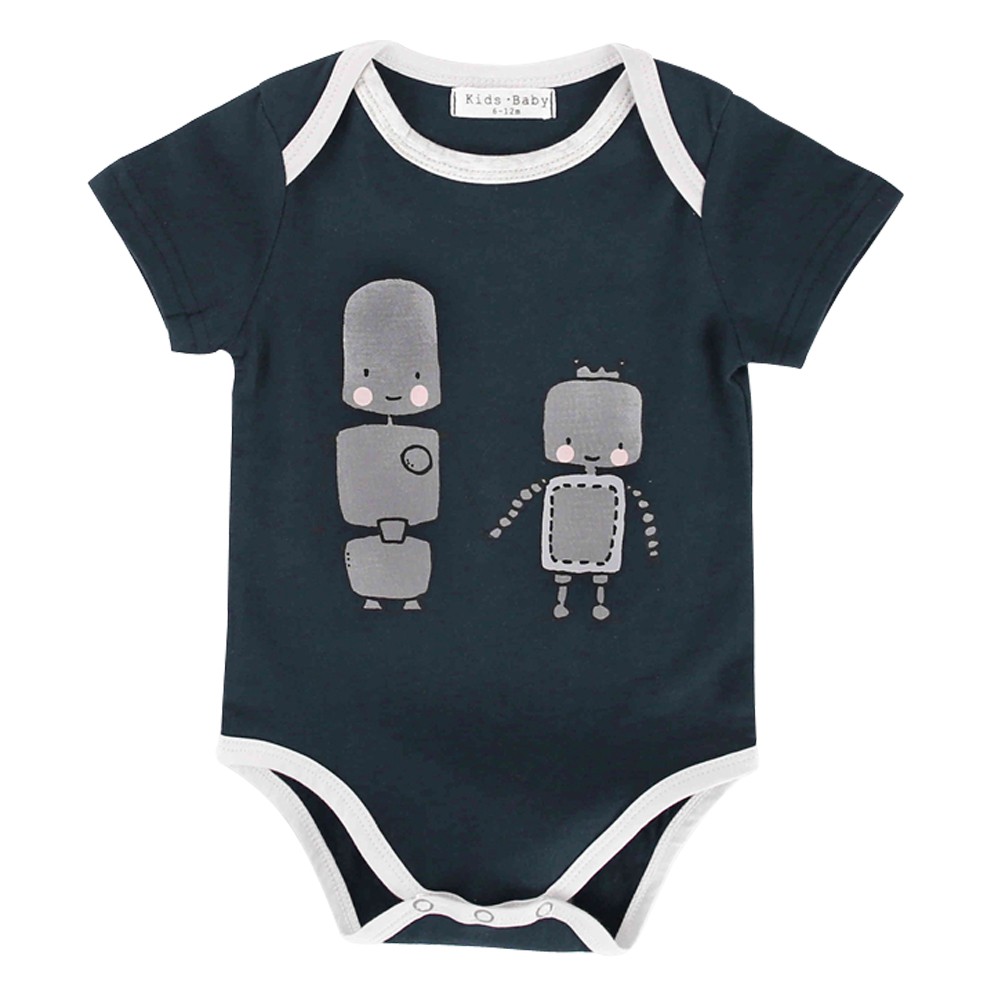 Bộ Đồ Liền Thân Sanlutoz Họa Tiết Hoạt Hình Thời Trang Mùa Hè Cho Bé Trai Màu Xám