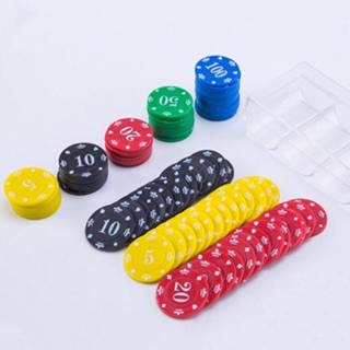 BỘ ĐỒ CHƠI 100 ĐỒNG XU NHỰA CHIP POKER CÓ HỘP ĐỰNG