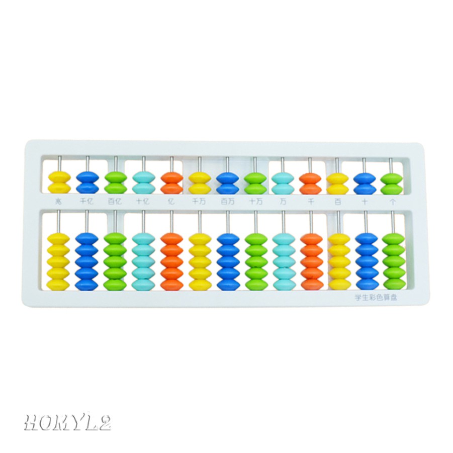 Japanese 13 Column Abacus Arithmetic Colorful 7 Beads Math Calculation