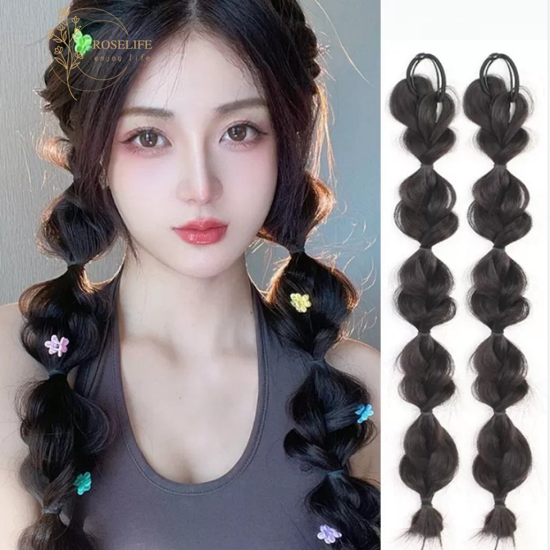 Tóc Giả Thắt Bím Đuôi Ngựa Dài 40cm Dành Cho Nữ