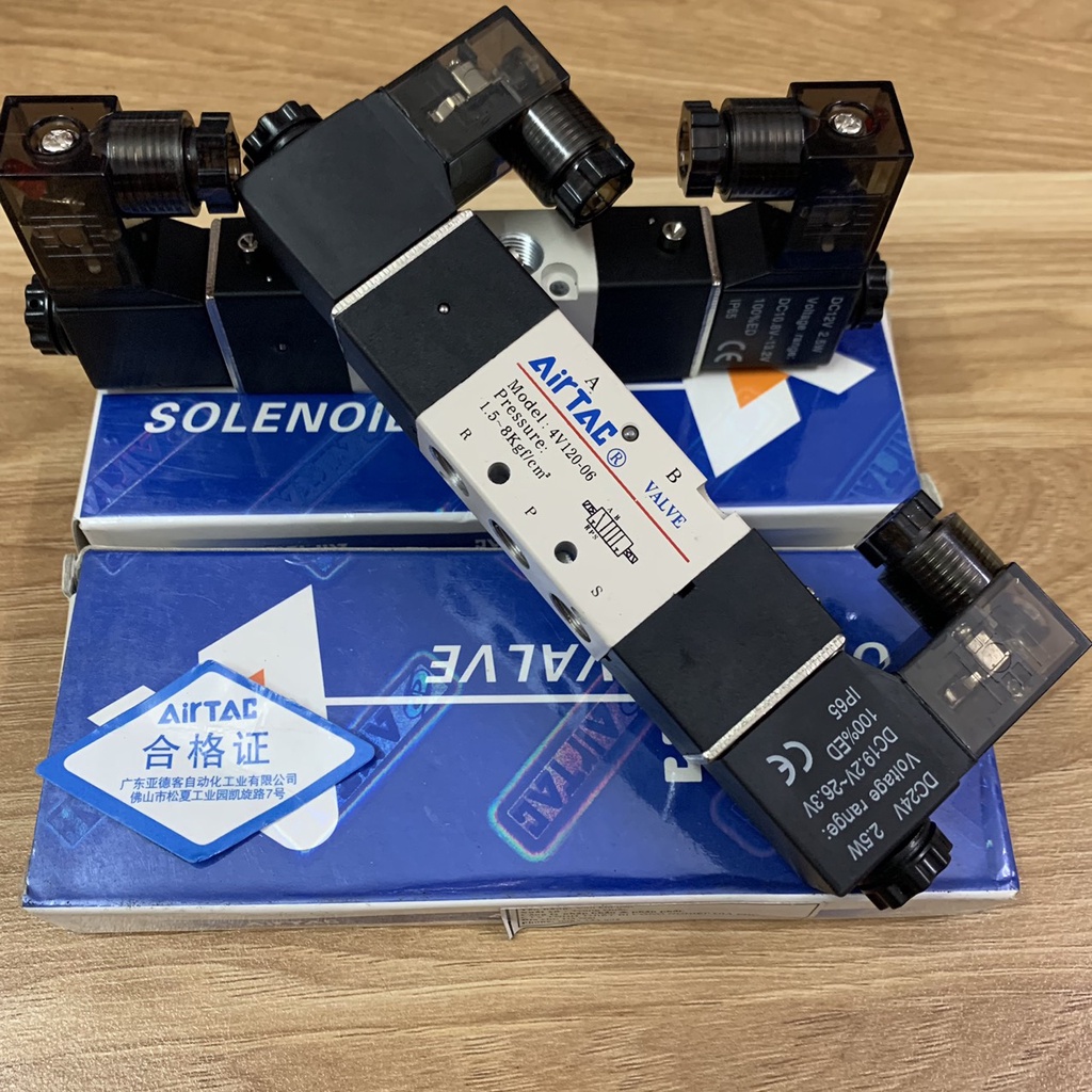 Van điệntừ khí nén Airtac 4V120-06 / 4V130C-06  Chính hãng
