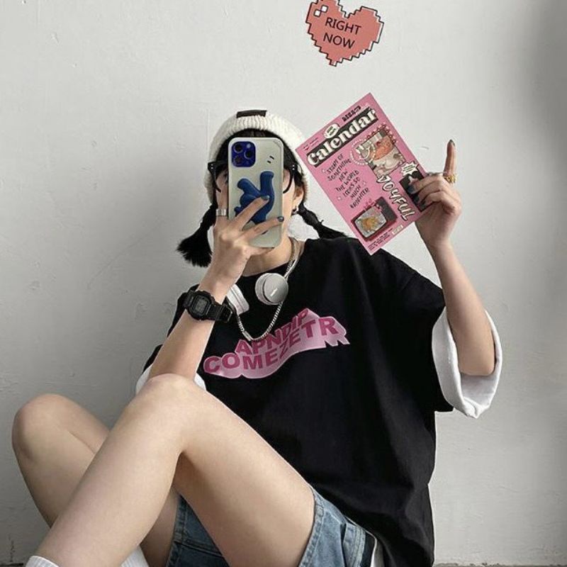 Áo thun ❤Có size % kèm ảnh thật ❤ tay lỡ APNDIP🥰🥰