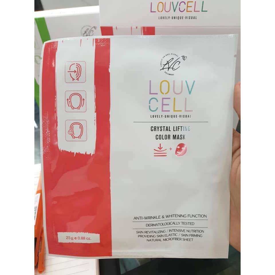 MẶT NẠ CHỈ TƠ LOUV CELL Crystal color mask (Bán lẻ miếng)