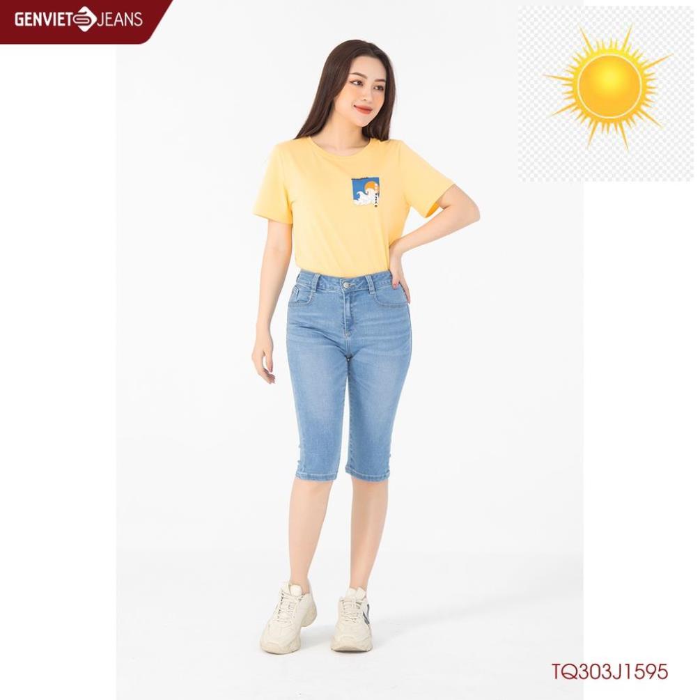 ️🎽 Quần Ngố Jeans Nữ TQ303J1595 GENVIET ️🎽