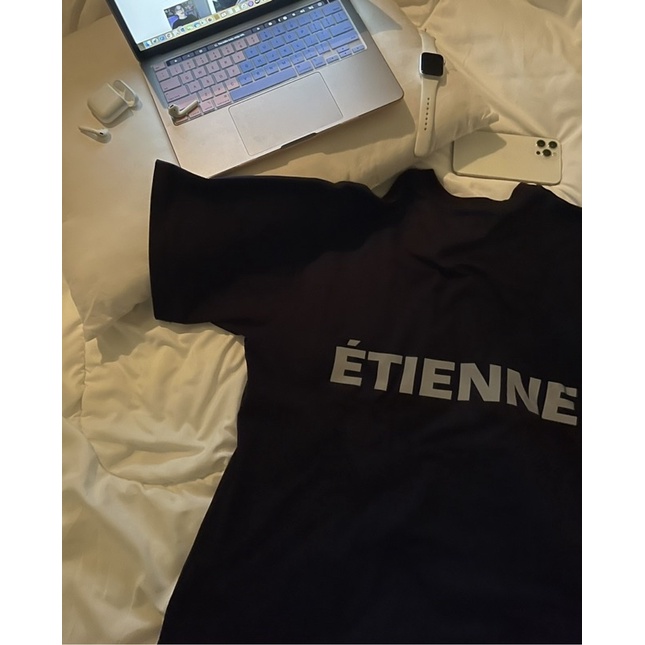 (Ảnh thật) Áo thun form rộng phản quang ETIENNE thun cotton cao cấp