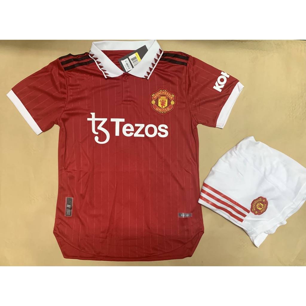 Áo Đá Bóng Clb Mu Mùa Giải 22/23 Sân Nhà, Bộ Quần Áo Bóng Đá Manchester United 2022-2023 Sân Khách Hàng Thái Cao Cấp