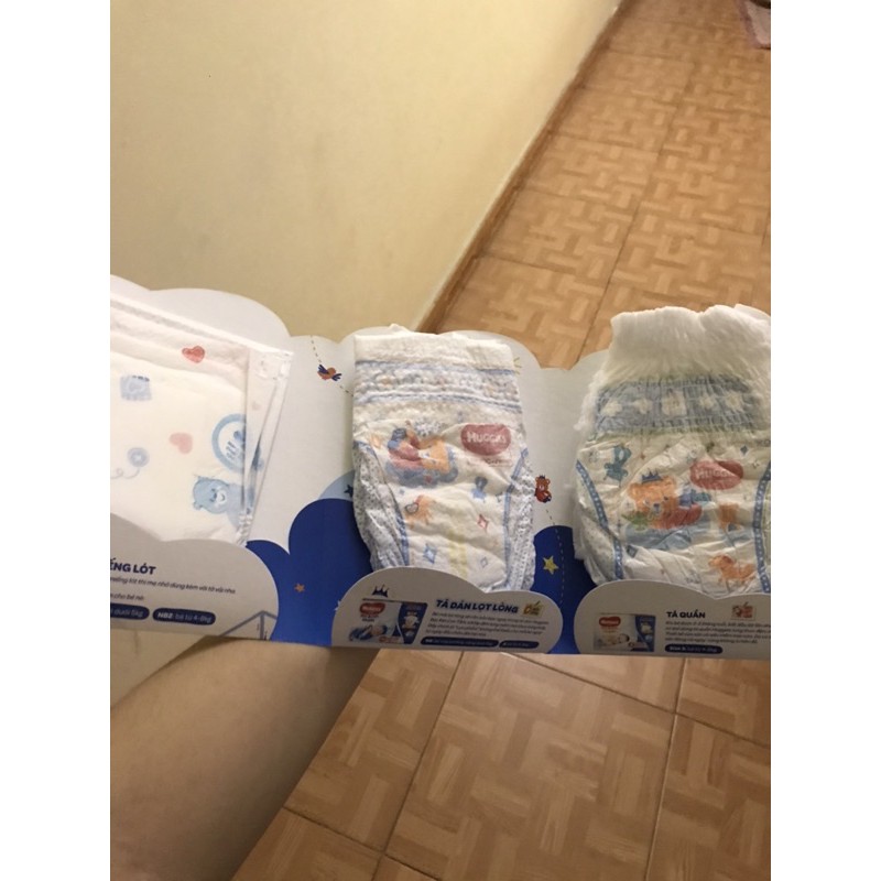 [ miếng dùng thử ] bỉm/tã dán Huggies gói 4 miếng size S cho bé từ 4-8kg