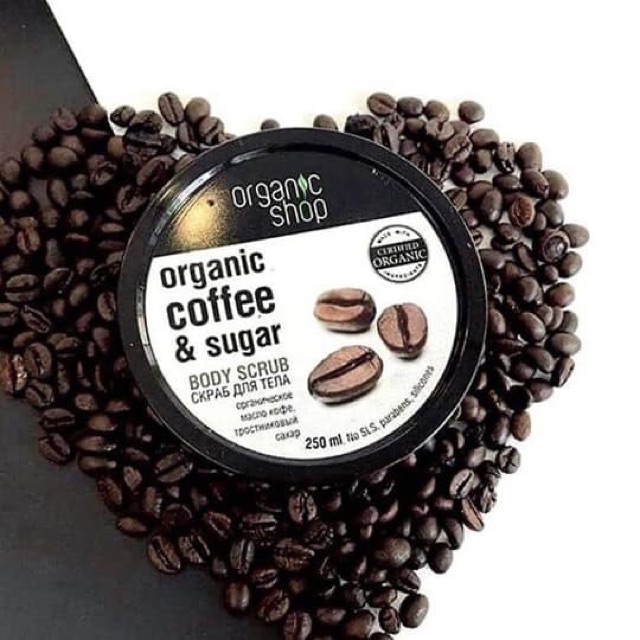 Tẩy Da Chết Organic Shop Organic Coffee & Sugar Body Scrub