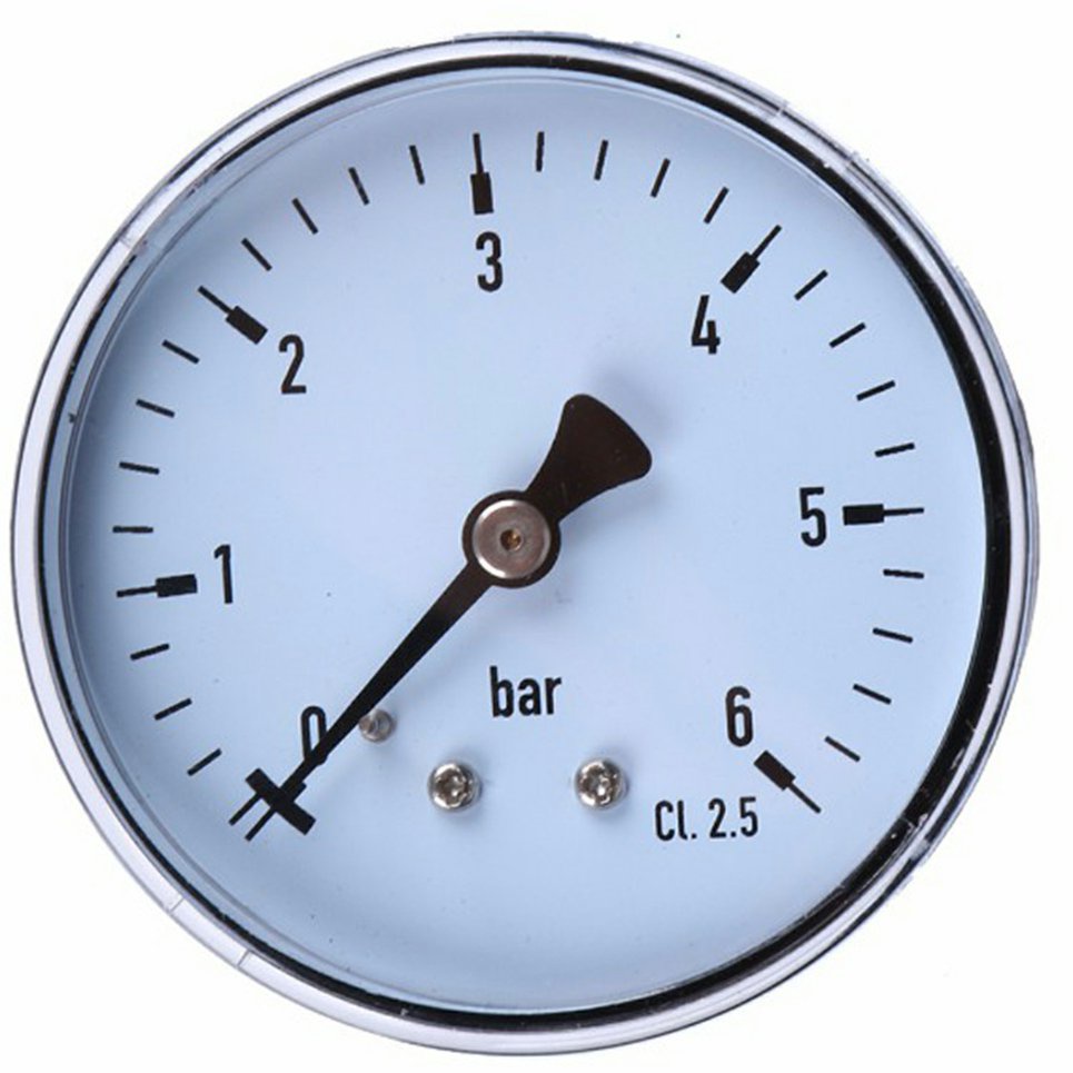 TS-60-6bar Precision Pressure Gauge 0-6 Bar 1/4“NPT Back Pressure Gauge