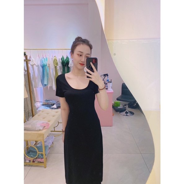 Đầm thun lạnh dáng dài🤍
