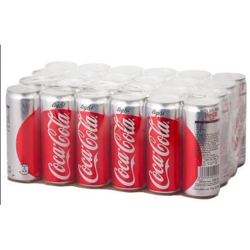 THÙNG 24 LON COCA-COLA 330ML VỊ NGUYÊN BẢN - COCA LIGHT (330ml x 24)