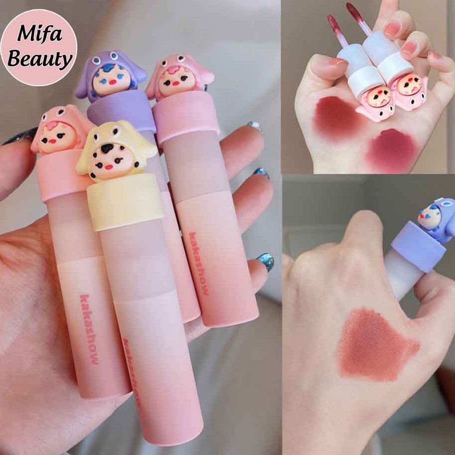 Son kem lì Kakashow cute Doll, son môi mềm mượt lâu trôi bảng màu hot trend Hàng Nội Địa Trung MiFa Beauty
