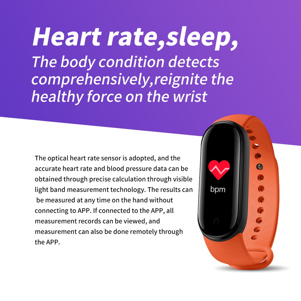 ECLUB Đồng hồ thông minh đeo tay M5 đa chức năng theo dõi tình trạng sức khỏe chất lượng cao | BigBuy360 - bigbuy360.vn