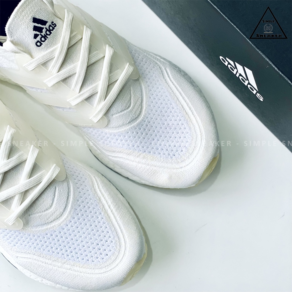 Giày Adidas Ultraboost 21 Cream White Chính Hãng💙SIMPLE SNEAKER💙 Giày Chạy Bộ Ultra Boost 21 Màu Trắng Thể Thao Nam Nữ