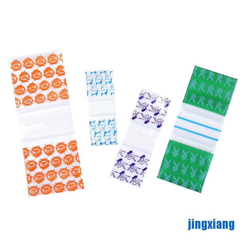 [jing] 1.6*2/1.8*2.5/2.5*3/3*4cm 100pcs/bag random style block small ziplock bags [vn]