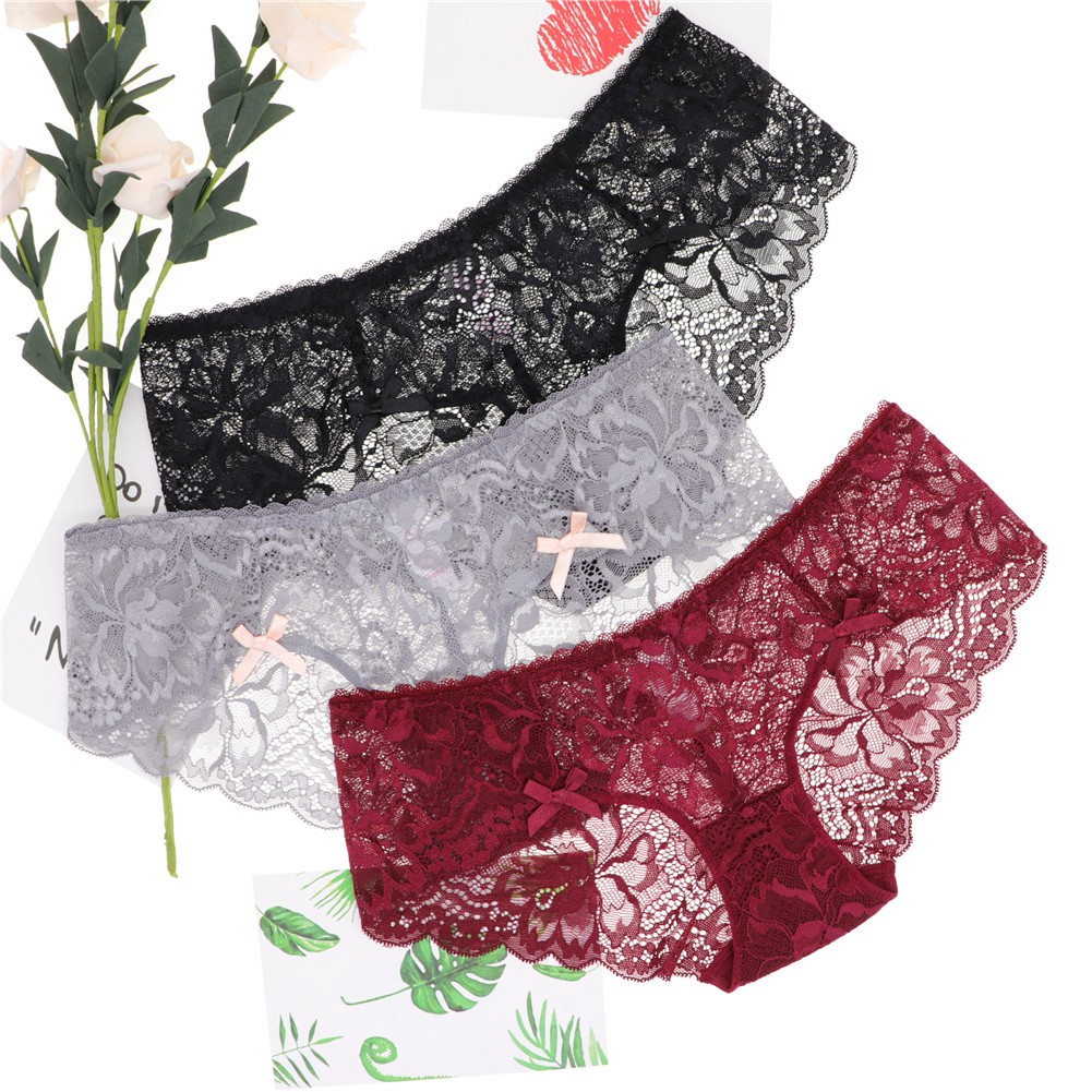 Quần lót VARSBABY N044 ren hoa lưng thấp gợi cảm thời trang đẹp mắt cho nữ