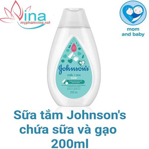 Sữa tắm Johnson's Baby Milk &amp; Rice 200ml