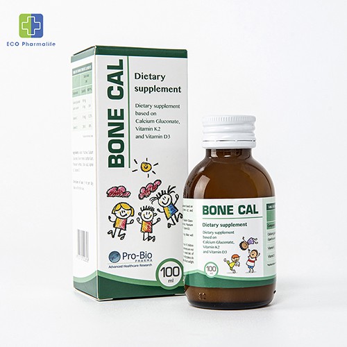 Bone Cal Hộp 100ml - Bổ Sung Canxi, phát triển chiều cao cho bé, hấp thụ canxi, giúp xương, răng chắc khỏe (ITALY)