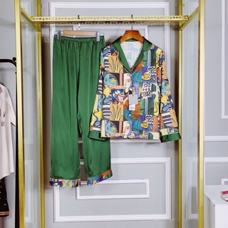 PIJAMA LỤA PHỐI HOẠ TIẾT CAO CẤP