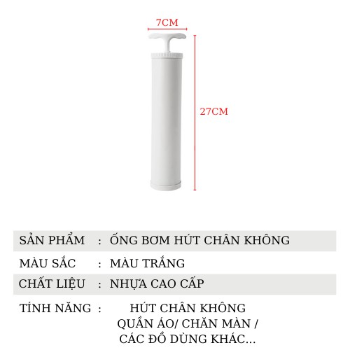 Bơm hút, Ống bơm hút chân không đồ dùng sử dụng bằng tay dễ dàng, đơn giản NHÀ CỬA VÀ TIỆN ÍCH.