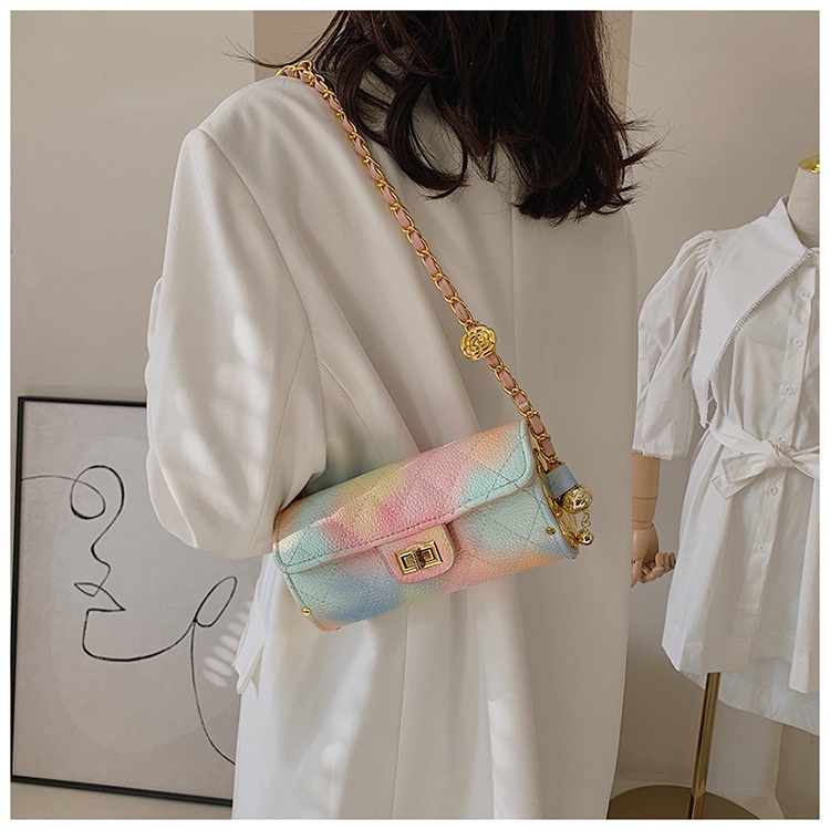 IELGY Túi Đeo Vai Hình Trụ Màu Sắc Thời Trang Cao Cấp Cho Nữ