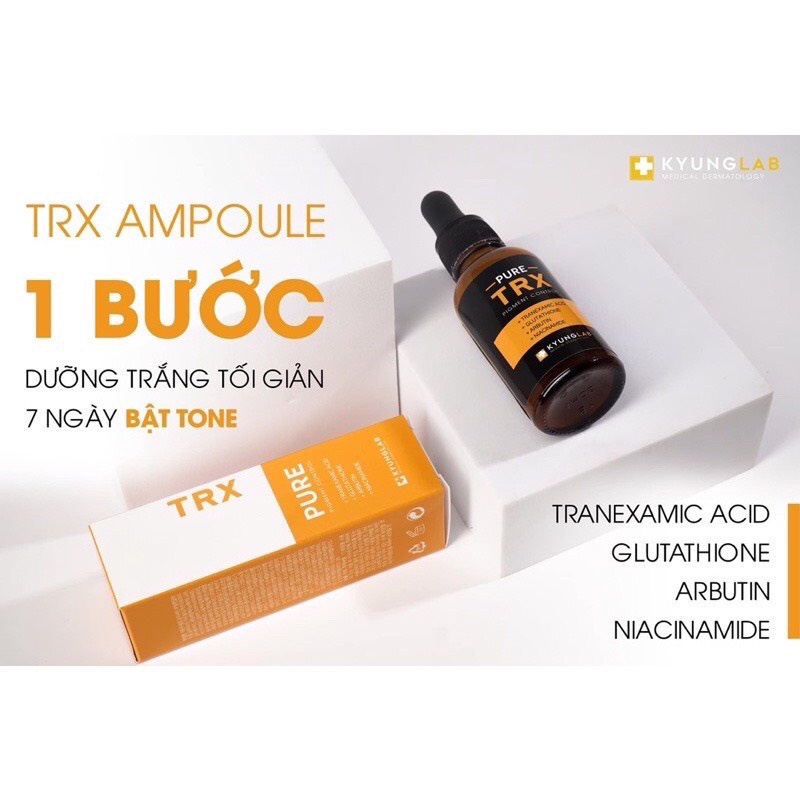 Serum giảm nám trắng da kyung lab PURE TRX PIGMENT CONTROL 30ml chính hãng, tinh chất giảm thâm nám tàn nhang đều màu da