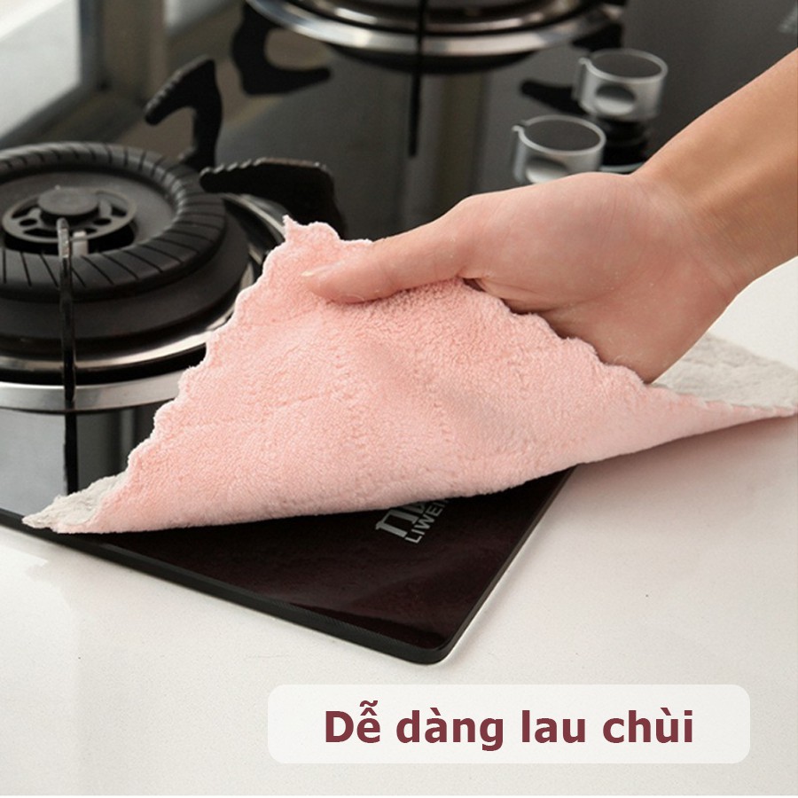 KHĂN LAU BẾP ĐA NĂNG SIÊU THẤM NƯỚC 2 MẶT