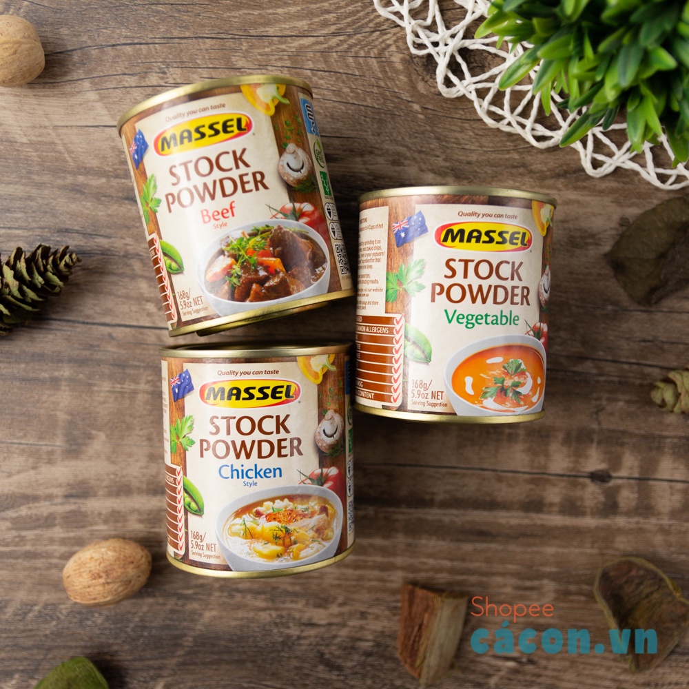 Hạt nêm Dashi Pigeon bò Daesang và Massel cho bé ăn dặm