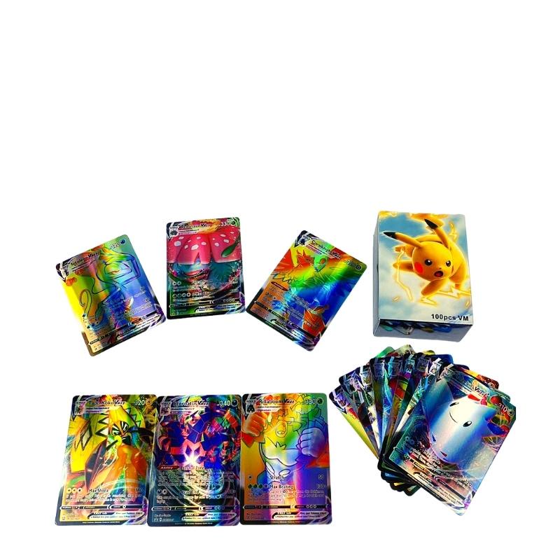Bộ Thẻ Bài Chơi Pokemon 100 thẻ PCS Vmax cards Chơi Đối Kháng New Đẹp