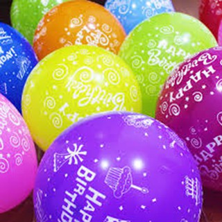 Túi 50 bong bóng in chữ Happy Bithday Xuân Trường, bóng bay