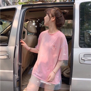 ( CÓ ẢNH THẬT ) ÁO THUN LƯỚI ULZZANG CẦU VỒNG
